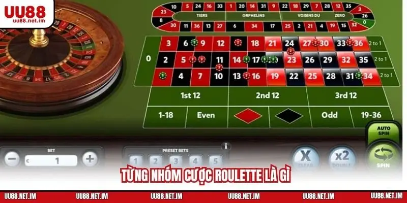 Từng nhóm cược Roulette là gì